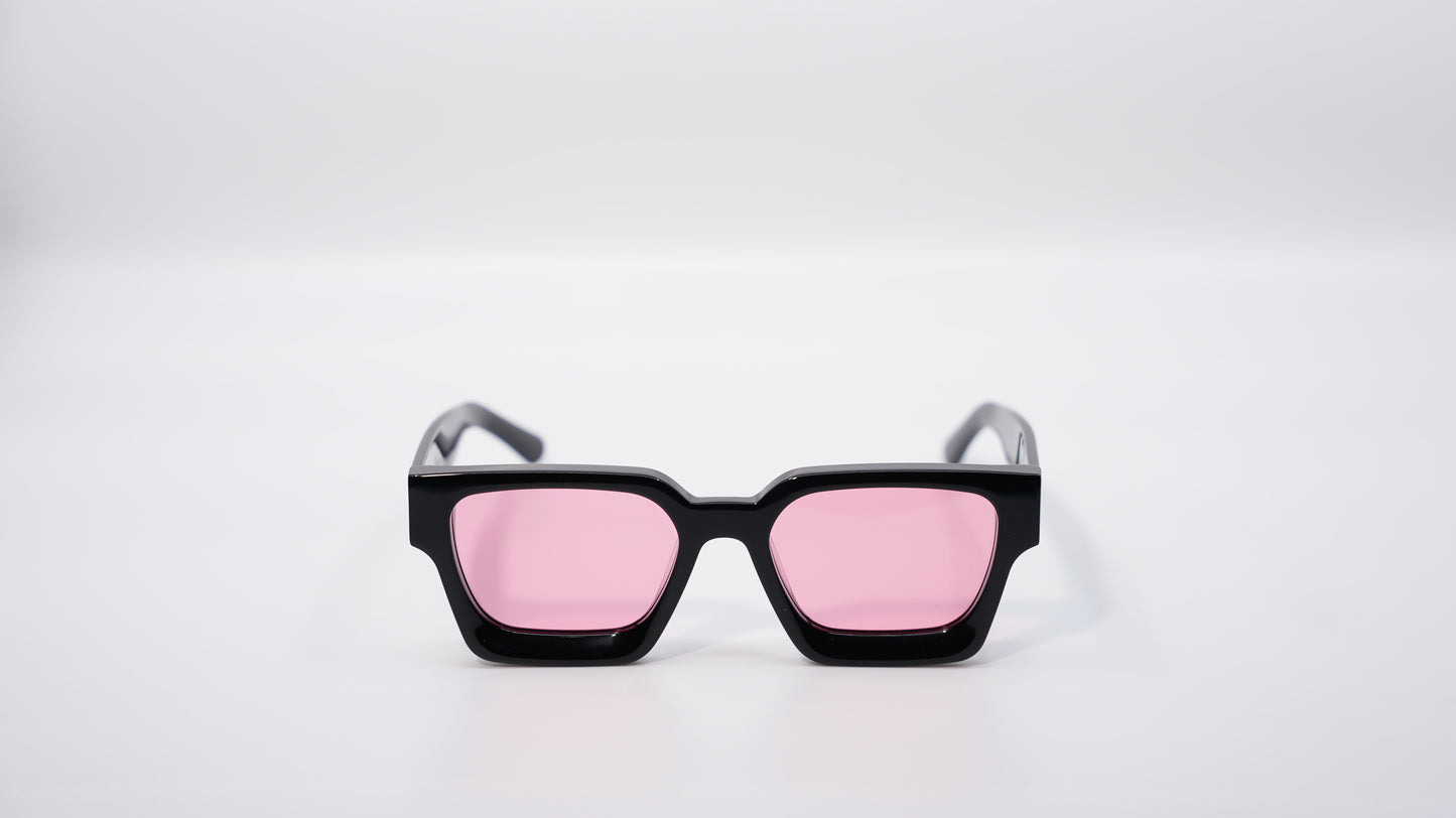 Black and Red Plant Based Polarized Square Frame Sunglasses *NEW*