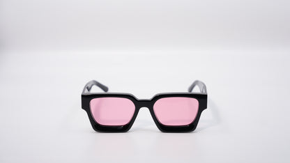 Black and Red Plant Based Polarized Square Frame Sunglasses *NEW*