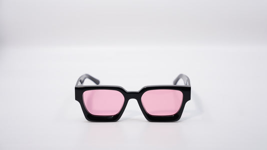 Black and Red Plant Based Polarized Square Frame Sunglasses *NEW*