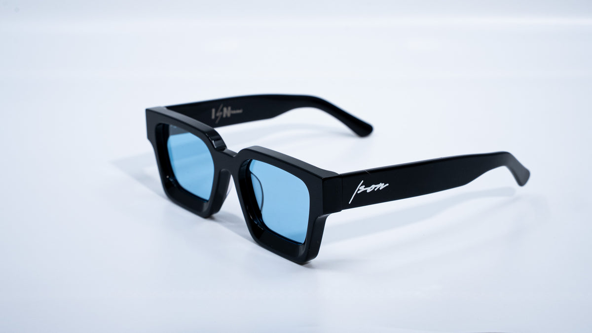 DNA Couture Black‎ and Blue Rhinestone Glasses Shupnick Thick Rim Black Frame Deutan Colorblind Glasses main image 4
