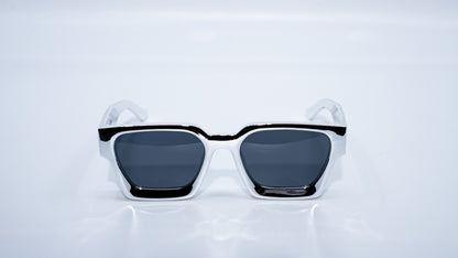 Chrome Square Frame Luxury Sunglasses