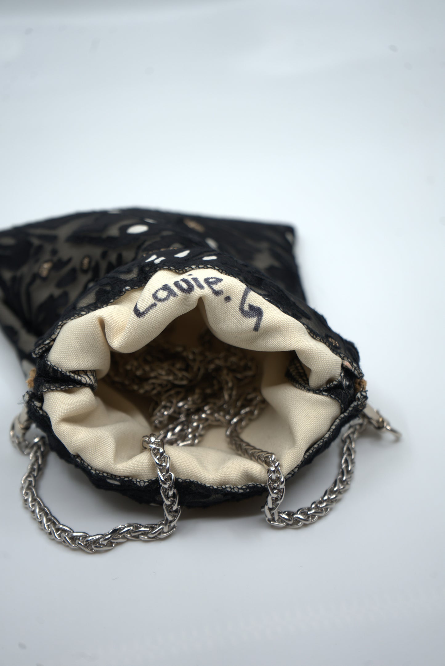 Limited Edition Lace Essentials Bag with Chain | Handmade by Lauie G.