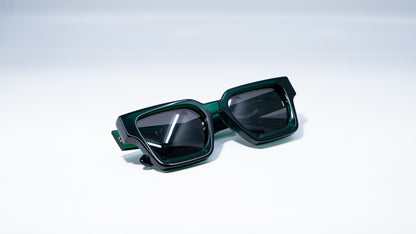 Emerald Green Plant Based Polarized Square frame sunglasses