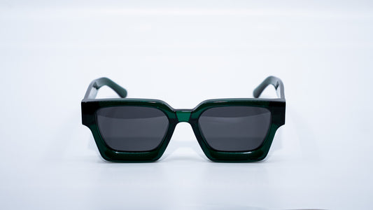 Emerald Green Plant Based Polarized Square frame sunglasses