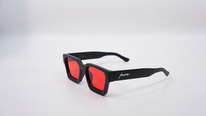 Ison Couture Matte InfraRed blue light blocking square glasses side angle view