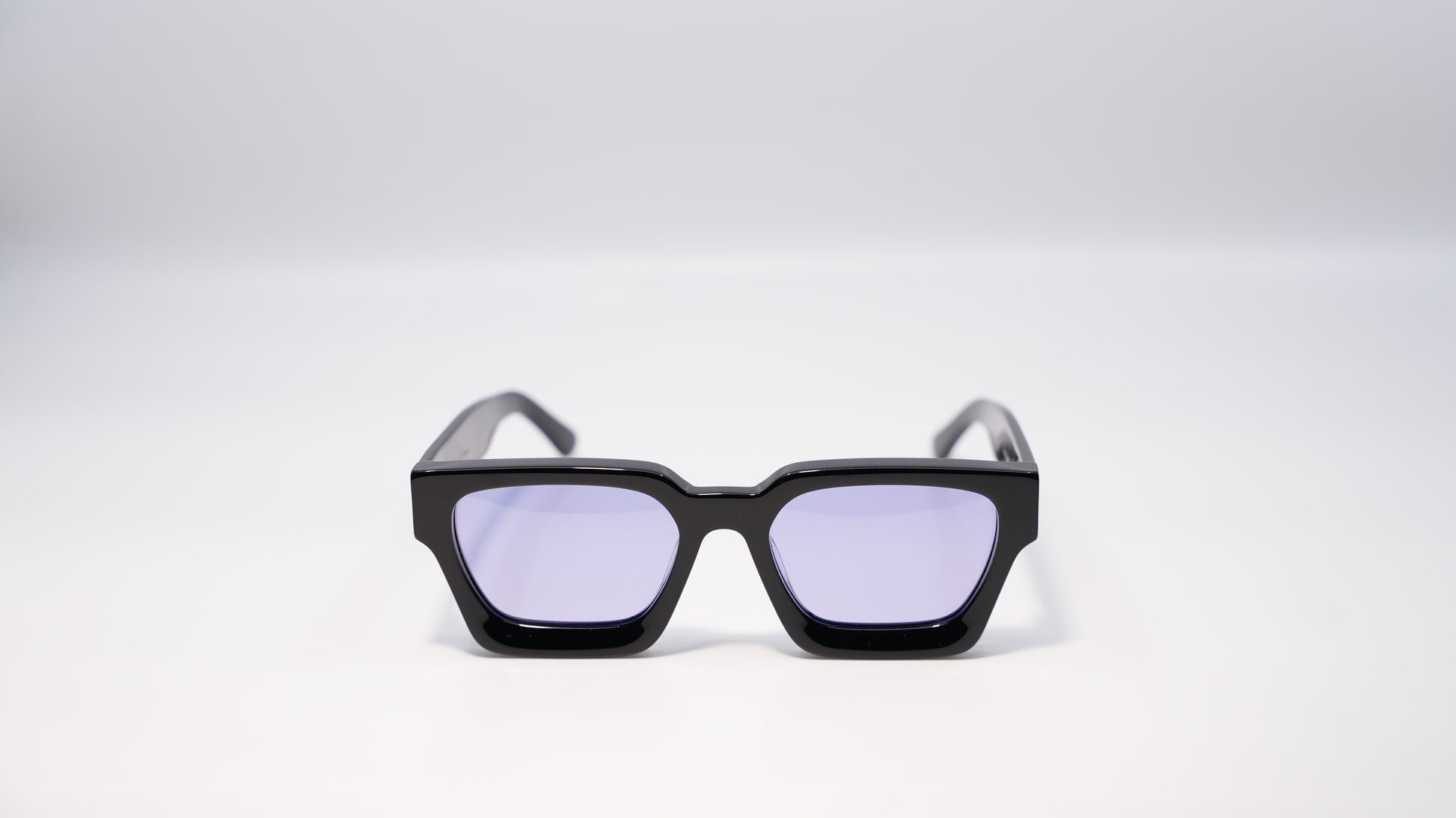 Ison Couture Purple Haze polarized sunglasses front view showing purple lens and frame