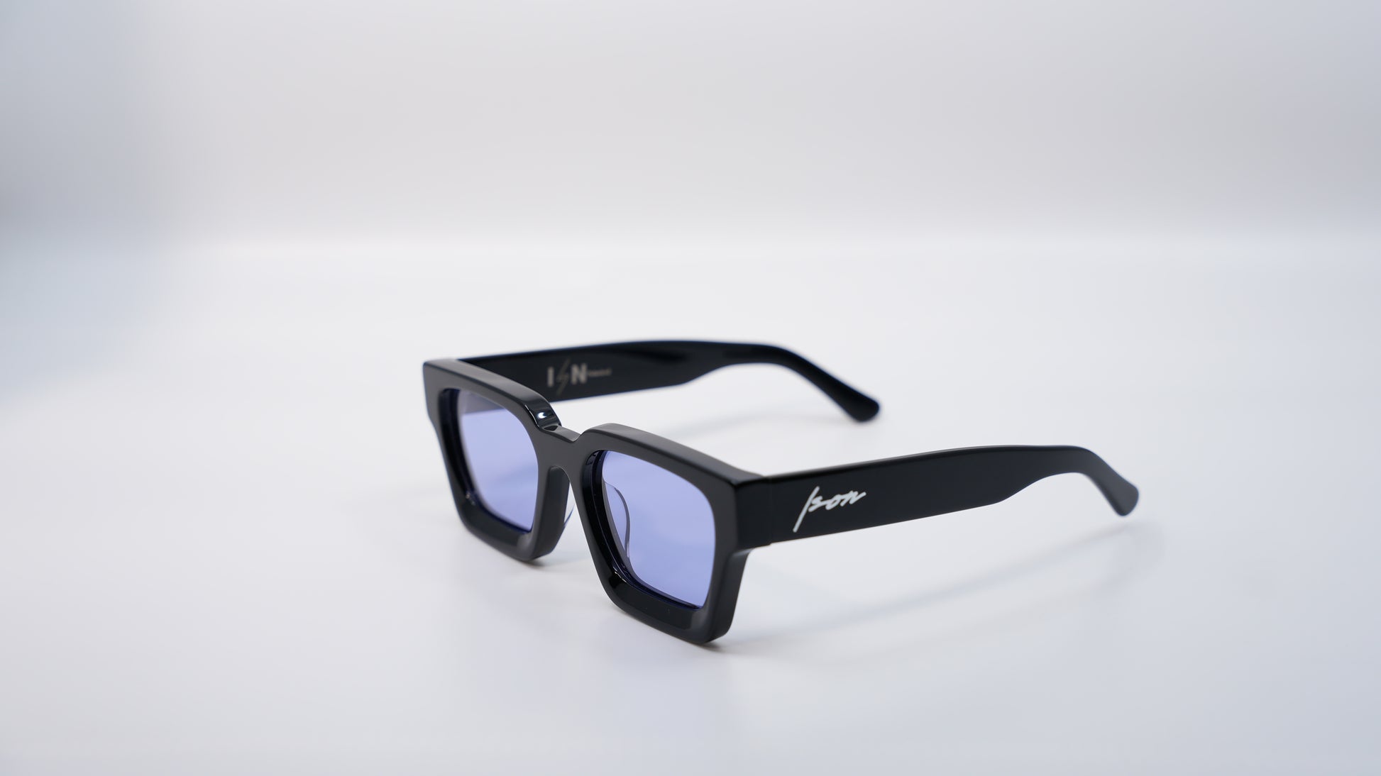 Ison Couture Purple Haze plant-based polarized square sunglasses with purple lenses