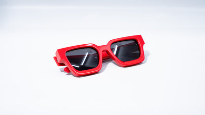 Race Red Plant Based Polarized Square frame sunglasses