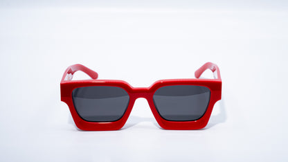 Race Red Plant Based Polarized Square frame sunglasses