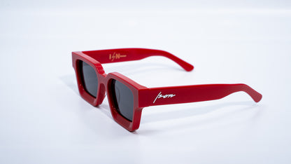 Race Red Plant Based Polarized Square frame sunglasses