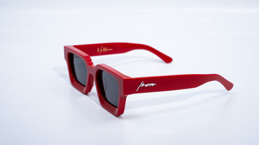 Race Red Plant Based Polarized Square frame sunglasses