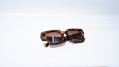 Tigers Eye- Tortoise Luxury Square Frame Sunglasses