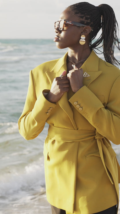 Tigers Eye- Tortoise Luxury Square Frame Sunglasses